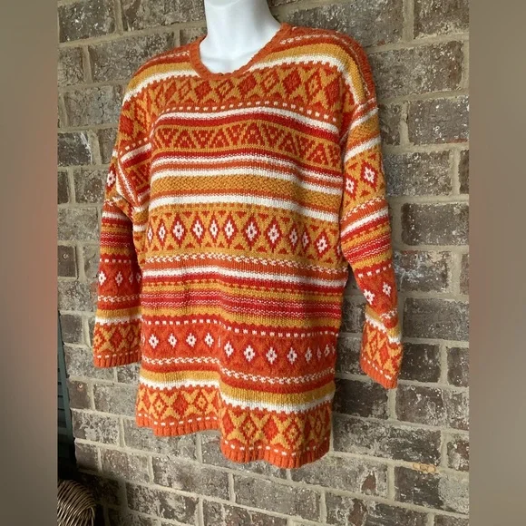 Vintage Adrienne Vittadini Sport 80% silk 20% cotton Sweater L 3/4 sleeve - Picture 3 of 10